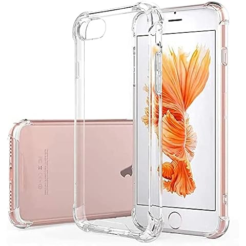 Hually iPhone 7 Plus Case, iPhone 8 Plus Case,Ultra-Thin Protective Cover with Flexible Silicone, Drop-Protection Fully Protective Cover Case for iPhone 7/8 Plus - Crystal Clear Cover