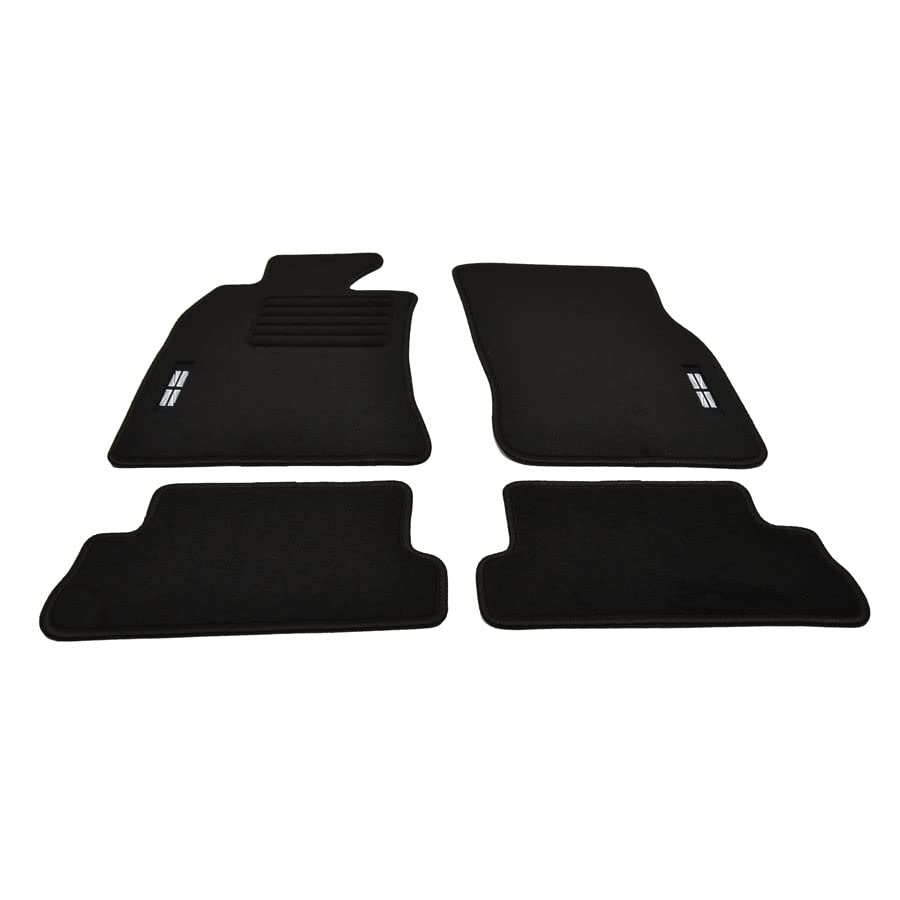 Velours Fußmatten Logo schwarz kompatibel mit Mini R57 Cabrio