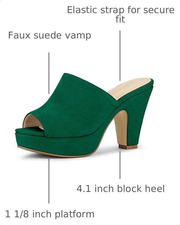 Image of Allegra K Women's Open Toe Platform Chunky Heel Slides Sandals | Party Sandals
