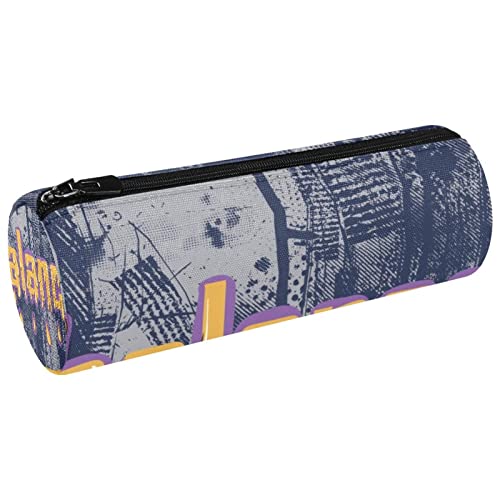 Virvel flytande flödande vågor kanvas penna pennfodral myntväska kosmetisk sminkväska för student kontorsförvaring skola kontor förvaring, Multi#03, 20x6.3cm/7.9x2.5in, Pennfodral