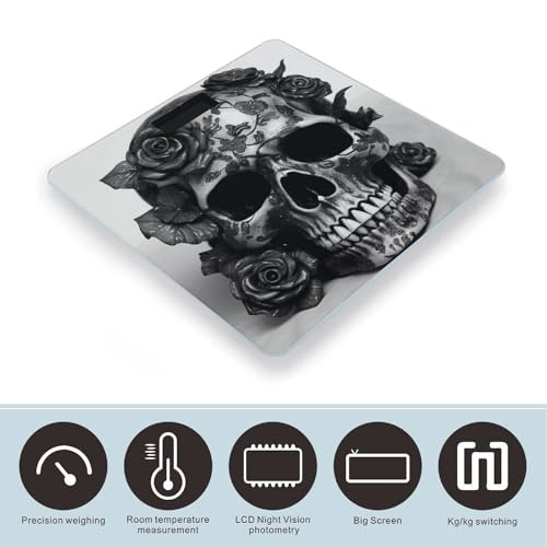 Báscula digital de baño precisa con vidrio templado miniatura 3