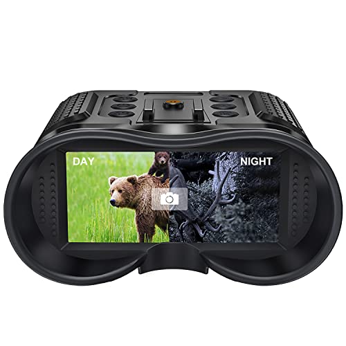 [2023 Upgrade] Night Vision Goggles With Head Strap - 1312Ft Rechargeable Digital Infrared Goggles Compatible With Fast Mich Helmet Included 32Gb Card, 8 X Digital Zoom #TOP1