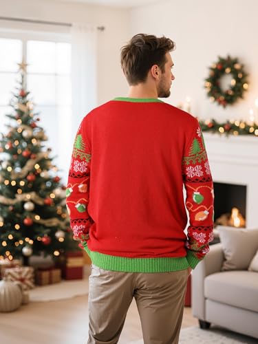 Somsoc Led Light Up Ugly Christmas Sweater For Women Men, Xmas Jumpers Funny Knitted Sweaters With Light Bulbs 3 Somsoc Led Light Up Ugly Christmas Sweater For Women Men, Xmas Jumpers Funny Knitted Sweaters With Light Bulbs - Image 4