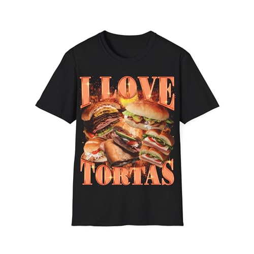 T-shirt I Love Tortas idée cadeau drôle pour fan de cuisine mexicaine