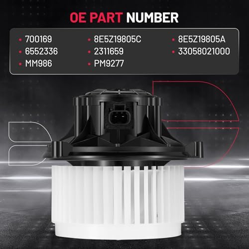 Image of BDFHYK AC Heater Blower Motor Fan 700169 Compatible with Ford 2006-2009 Fusion,Compatible with Lincoln 2007-2009 MKZ,2006-2006 Zephyr,2006-2009 Milan,HVAC Blower Motor Assembly 8E5Z19805A MM986 PM9277