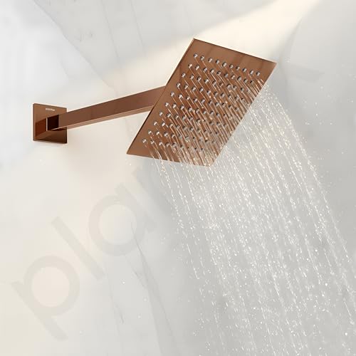 Image of Plantex 12-Inch Shower Arm for Overhead Shower /Stainless Steel Shower Pipe /Wall Mount Bathroom Fitting with -Inch Thread - Pack of 1 (Rose Gold)
