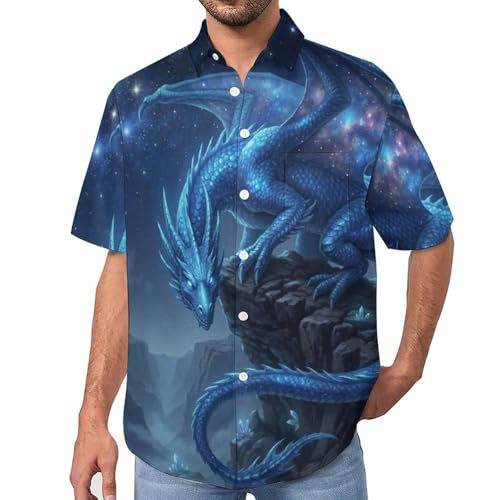 Chemise homme manches courtes imprimé animal mystérieux blouse bouton bas