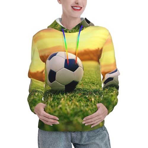 Sweat à capuche football EdWal fini les pulls informes pour femme