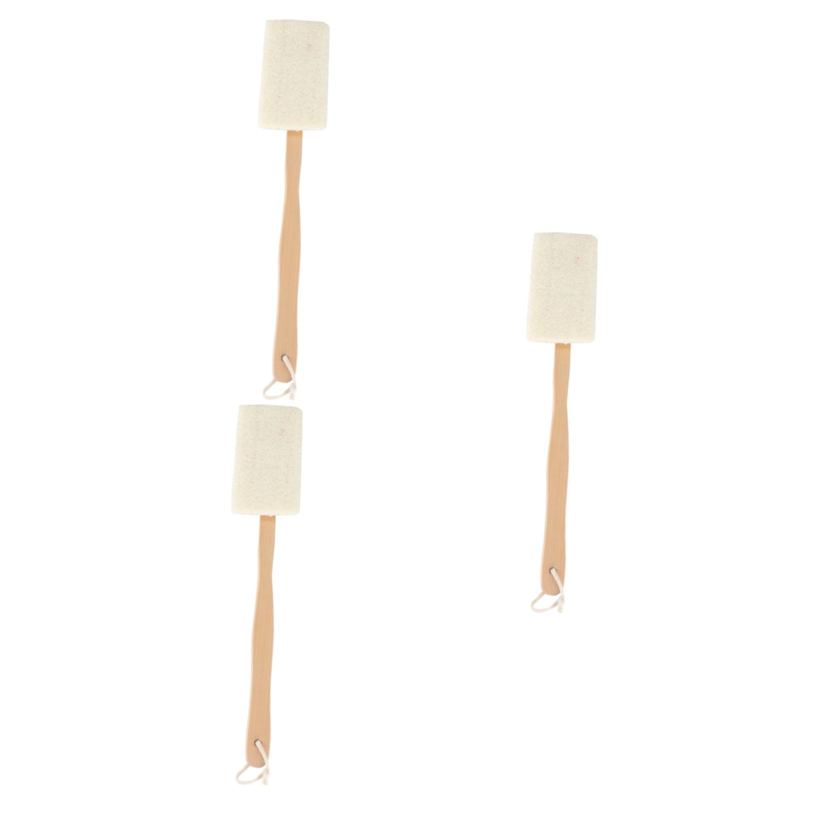Healvian 3stücke Natürliche Luffa Peeling-bürste Mit Holzgriff Exfolierende Duschbürste Zur Entfernung Abgestorbener Haut Für Körperpflege Und Reinigung Für Glattes Hautgefühl