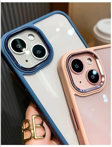 Image of mobistyle Designed for iPhone 15 Plus | Enhanced Metal Camera Guard | Phone Back Cover Case for iPhone 15 Plus (Blue)