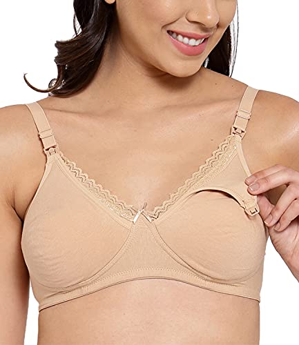 Image of Inner Sense Women's Maternity Bra and Panty Set Combo | Organic Cotton Bamboo | Antifungal, Anti Odour | Full Coverage, Medium-Rise, Stretchable | Post Pregnancy Panties