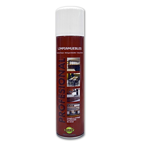 Vinfer Limpia muebles profesional. Envase 400 ml. Formula estudiada para la limpieza de superficies de madera, así como superficies plásticas, cromados, marmoles, cerámicas. Limpia y abrillanta