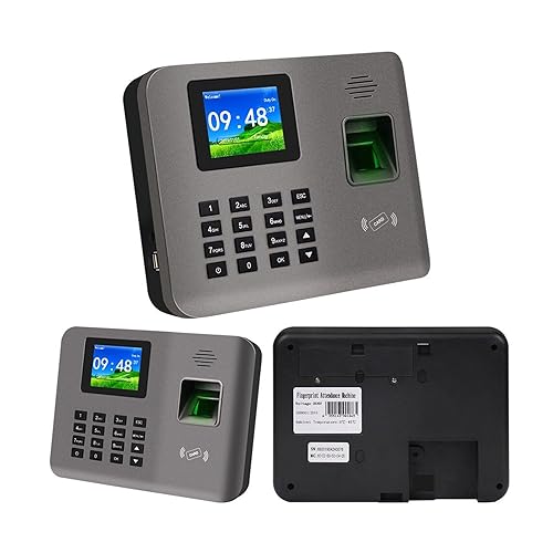 Biometric Employee Time Attendance Machine 2.4inch Biometric Fingerprint Time Attendance Machine RFID Card TCP/IP/USB Employee Check-in/Check-Out Device Software