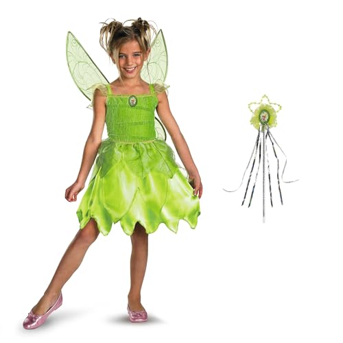 Disfraz clásico Tink y varita de hada para niñas