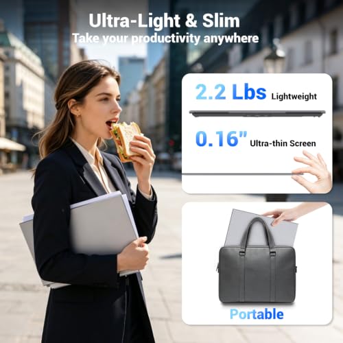 Image of Laptop Screen Extender, 15.6 inch Ultra-Light & Thin Dual Monitor Extender with 1080P FHD IPS, Eye Care & Neck-Friendly, USB-C /HDMI Plug-Play Portable Monitor for Mac /Win /Android, Fits 13-17 inch Laptops