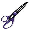 Fiskars Knutselschaar, kartelschaar voor het knippen van vormen met een victoriaans patroon, zwart/violet, 1003851