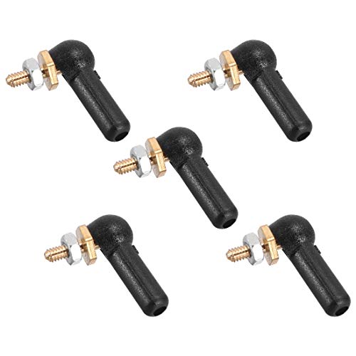 Uxcell 5 Pcs 2Mm/M2 Linkage End Tie Rod End Metal Ball Head Black For Rc Boat Airplane Robot #TOP12