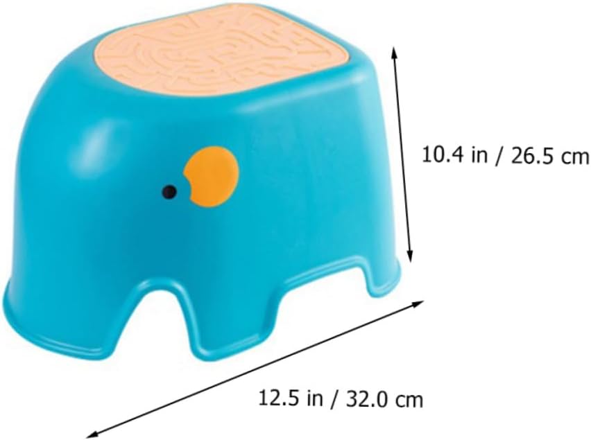 VICASKY 2pcs Non-Slip Step Stool Lightweight PP Bathroom Helper for Potty Training Stable Anti-Skid Design for Reach Sink and Countertop Blue Small Large