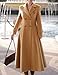 Mywinway Long Wool Coats for Women 2025 Fall Winter Double Breasted Peacoat Jackets Maxi Trendy Trench Coat,Camel,L