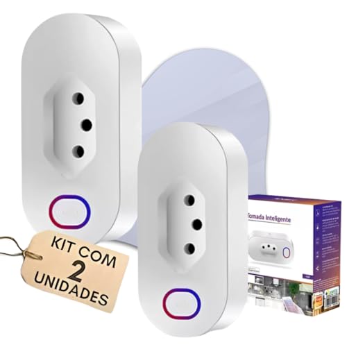Kit 2 Tomadas Inteligente Smart Automação Wifi Google Home Alexa