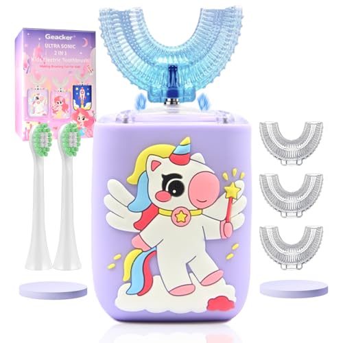 Geacker Kids Electric Toothbrush U Shaped Toddler Auto Sonic...