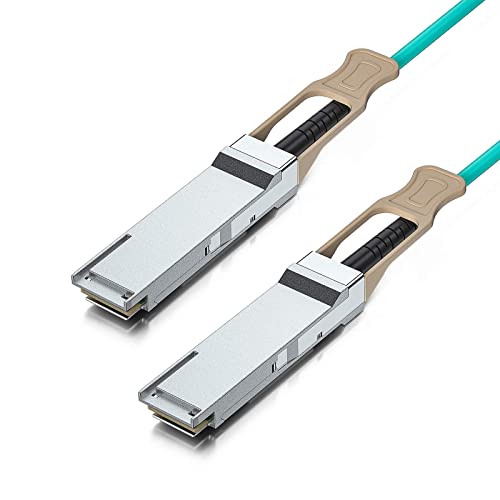 Image of 100G QSFP28 Active Optical Cable - 100GBASE QSFP28 to QSFP28(EDR) OM3 AOC Cable for Cisco QSFP-100G-AOC20M, 20-Meter