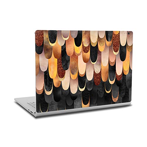 Skin vinyle pour Surface Book 2 protection anti-rayure fine motif paillettes cuivre et noir