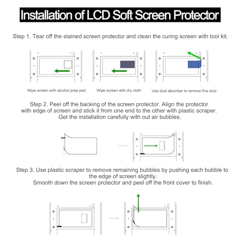 Image of 5PCS LCD Screen Protector Film: Scratch-Resistant High Light Transmittance Protective Films for ANYCUBIC Photon Mono M7 / M7 Pro LCD Resin 3D Printer,10.1″