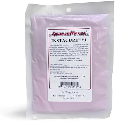Insta Cure #1, 4 Oz Pink Curing Salt, Prague Powder, Quick Cure For Meat, Sausage, Ham, Bacon, Made In USA - The Sausage Maker®