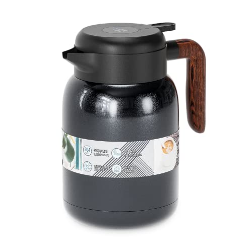 Thermal Coffee Carafe Jugs,UYOTBKEUB 1.5L Stainless Steel Insulated Coffee and Tea Pot, Tea Warmer Drink Dispenser - Touch to Display Temperature