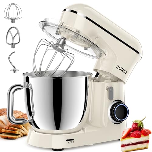 Robot Patissier 1300w Zurio 5.5L Batteurs Et Robots Portable à 10 Vitesses Avec Fonction De...