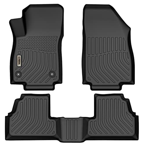 orealtrend Black Floor Mats Liners Replacement for Chevrolet Chevy Trax 2014-2022 Heavy Duty All Weather Guard Front and Rear Car Carpet-Custom Fit-Tough/Durable/Odorless