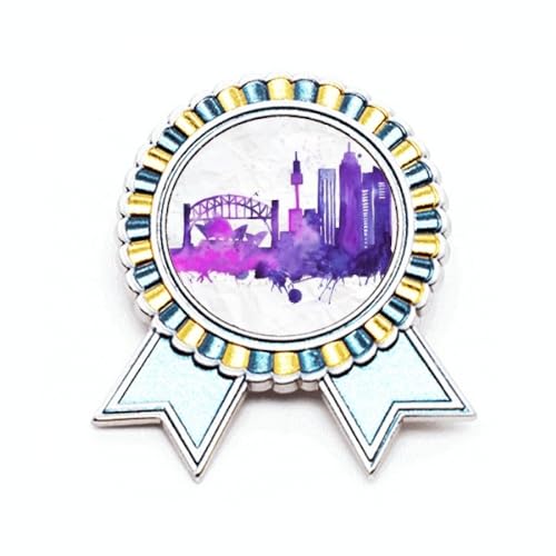 Broche Opéra de Sydney accessoire de mode urbaine badge métal aquarelle taille M