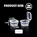 MIUPOO Leak Proof Square Sauce Cup, Plastic Transparent Sauce Cup, With Hinged Lid, Can be Used for All Kinds of Sauces, Food Samples, Storage Crafts, 1 OZ,1000 Pieces.