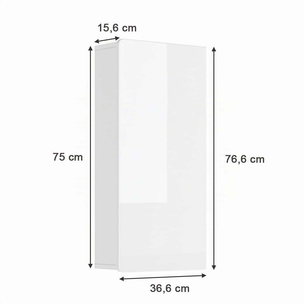 Vicco Mobile bagno Izan, Bianco, 36.6 x 76.6 cm, a parete, combinabile con altri mobili da bagno Izan