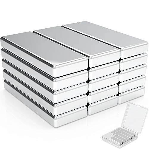 Neodym Magnete, Wukong 25 Stücke Viereckig Ziegel Magnete 30x10x3mm super stark kräftige Neodym Magnete für Whiteboard, Magnetboard, Pinnwand inkl. Aufbewahrungsbox