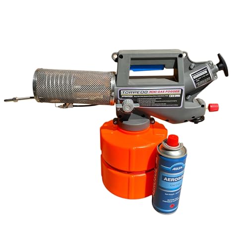 Image of TORPEDO Mini Gas Fogger for Mosquito Control | Outdoor Fogging Machine | Effective for Societies, Bungalows, Resorts, Hospitals, Party Plots, and More (Torpedo Mini Fogger -1, GAS CAN -1)