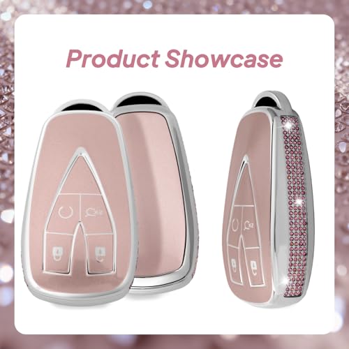Coque de clé en TPU rose pour Changan CS35 CS55 CS75 Plus