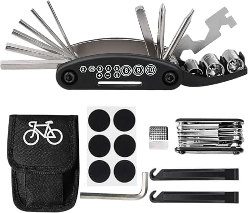 Bike multi tool. Bike repair tool kit. Bicycle bike portable mini multitool repair tools on a