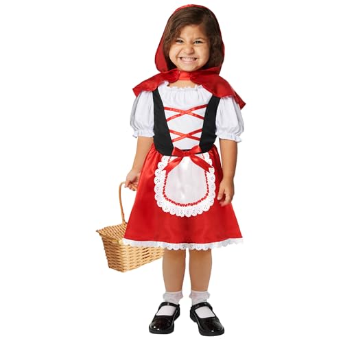 Amscan 9916777 - Girls Officially Branded World Book Day Little Red Riding Hood Kids Fancy Dress Costume Age: 4-6yrs