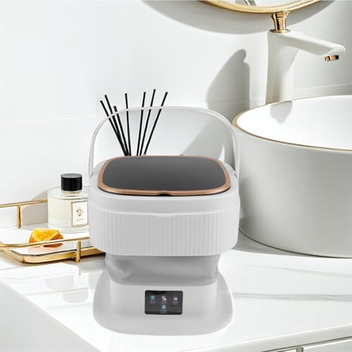 Portable Mini Washing Machine Capacity Silent One-button Operation Small Clothes Washer for Underwear Clothes Travel Dorm Apartment RV Laundry