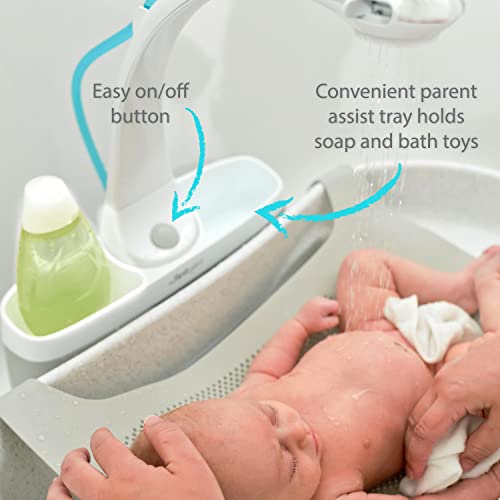 The-First-Years-Rain-Shower-Baby-Bathtub--Baby-Spa-for-Newborn-to-Toddler--Includes-Convertible-Bathtub-and-Sling-with-Soothing-Spray--Baby-Bath-Essentials