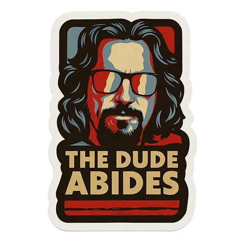 The Dude Abides Vinyl Sticker by ARTGEMS