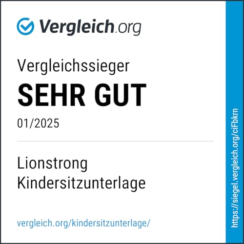 LIONSTRONG® Kindersitzunterlage Autositzschoner [ISOFIX GEEIGNET] - wasserabweisender Polyester Stoff schwarz - Sitzschutz Sitzschoner Auto Kindersitz - universell kompatibel (Schwarz)