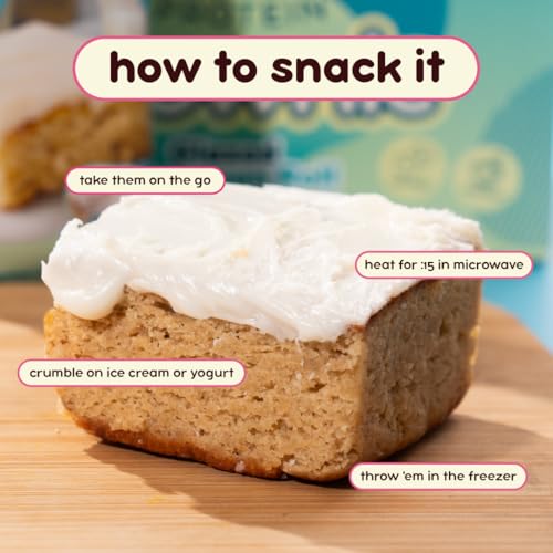 Image of Prime Bites High Protein Brownie Snack, Low Carb, Glazed Cinnamon Roll 12ct