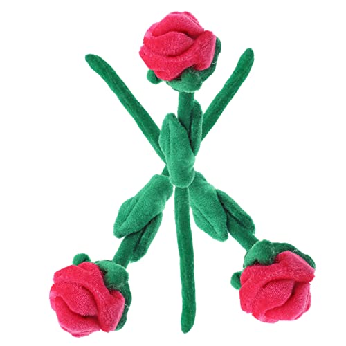 Holibanna 3 Piezas Ramos de Flores de Peluche Color Rosa Decoración Artificial para Hogar Bodas y Proyectos Adornos para Salón Dormitorio y Oficina