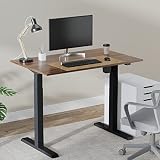 Ergo Office ER-403B biurko stojące, elektrycznie regulowana wysokość, maks. wysokość 123 cm, panel dotykowy, stół biurowy, do 70 kg, bez blatu (czarny)