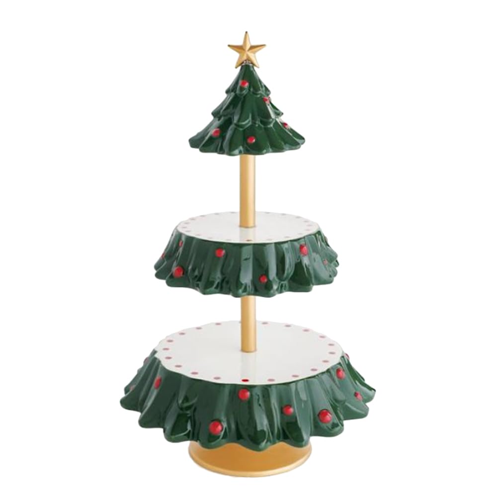 HEMOTON Snackregal Etagere Etagere Cupcake-ständer Schwimmender Tortenständer Wüste Servieren Weihnachtsplätzchen Stehen Weihnachts-dessert-turm Kuchenhalter Weihnachtsbaum Eisen Schauturm
