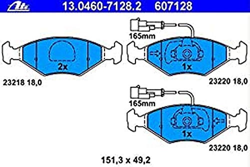 Preisvergleich Produktbild ATE 13046071282 Bremsbelagsatz Scheibenbremse