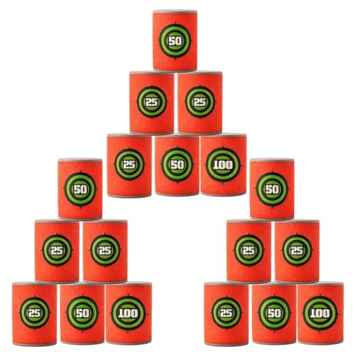 18PCS Soft Targets Indoor Target Practice Game Dart Target Board Fun Educational Aim Training Set of Three Packs with Six Targets Each Lightweight and Portable Design